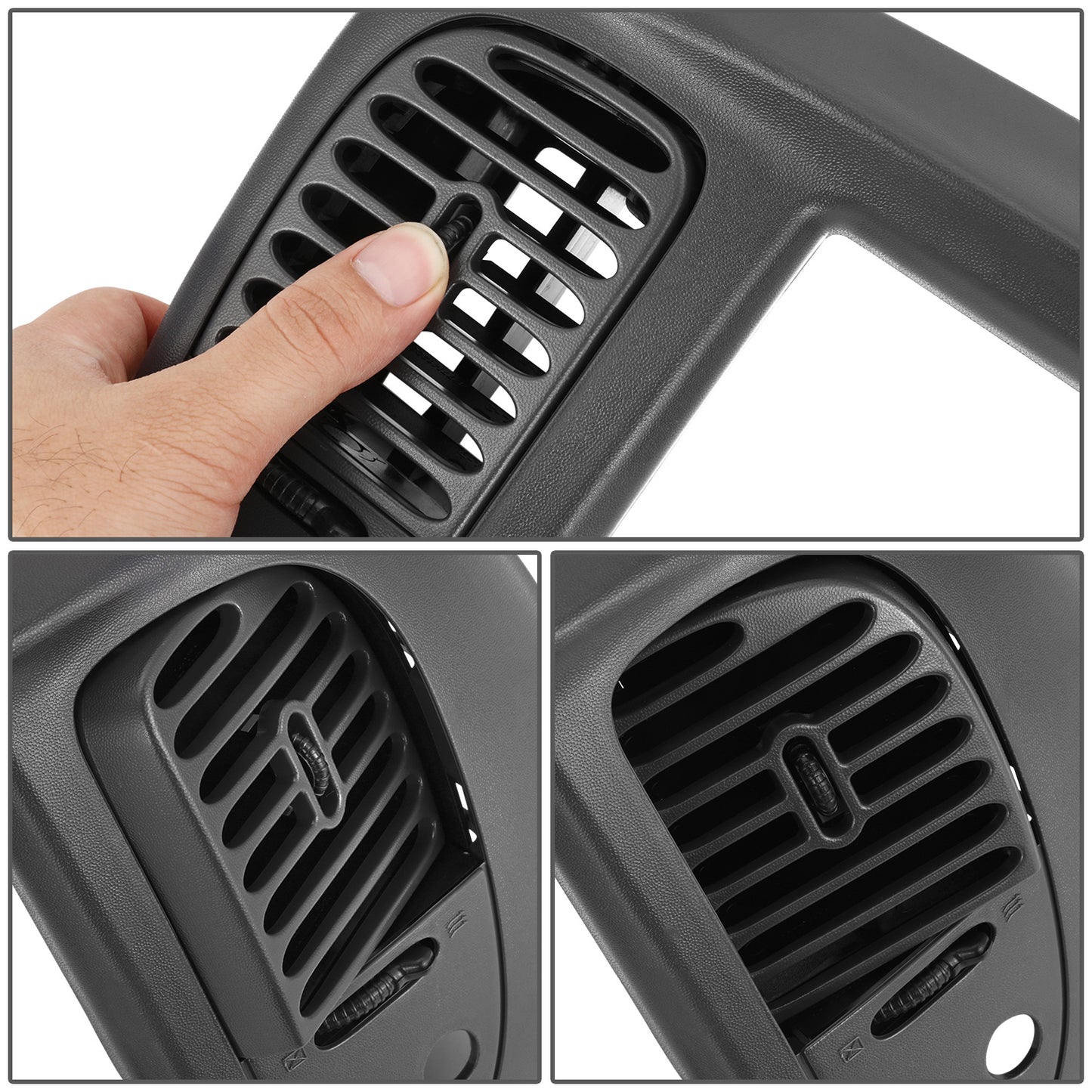 nan CENTER DASH RADIO CLIMATE BEZEL PANEL - 97-03 FORD F150 - GREY