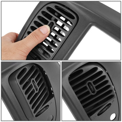 nan CENTER DASH RADIO CLIMATE BEZEL PANEL - 97-03 FORD F150 - GREY