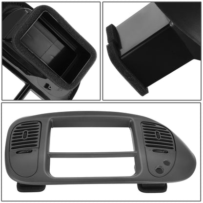 nan CENTER DASH RADIO CLIMATE BEZEL PANEL - 97-03 FORD F150 - GREY