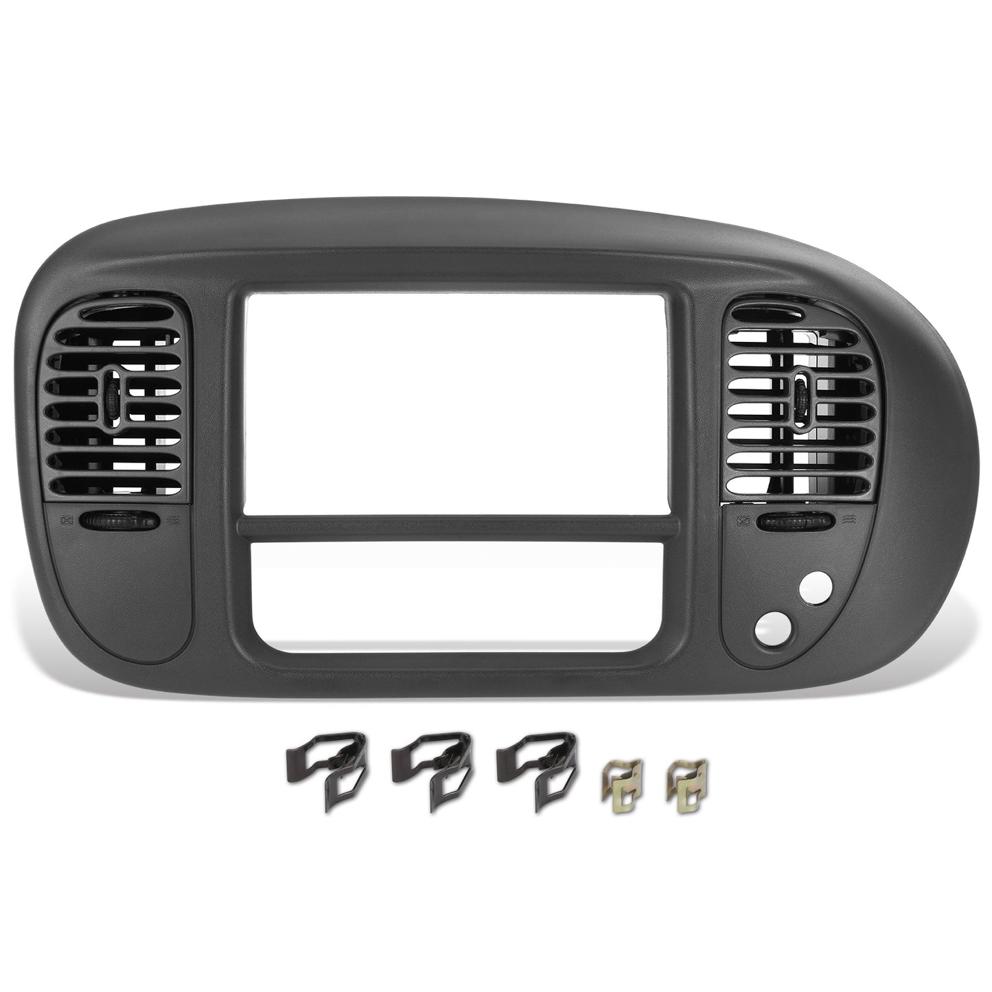 nan CENTER DASH RADIO CLIMATE BEZEL PANEL - 97-03 FORD F150 - GREY