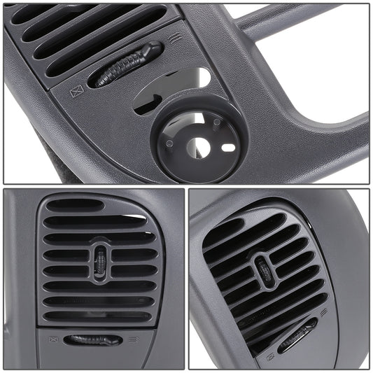 nan CENTER DASH RADIO SURROUND BEZEL TRIM PANEL - 97-03 FORD F-150 / 04 FORD F-150 HERITAGE / 97-02 FORD EXPEDITION - FITS 4WD MODELS - GRAY