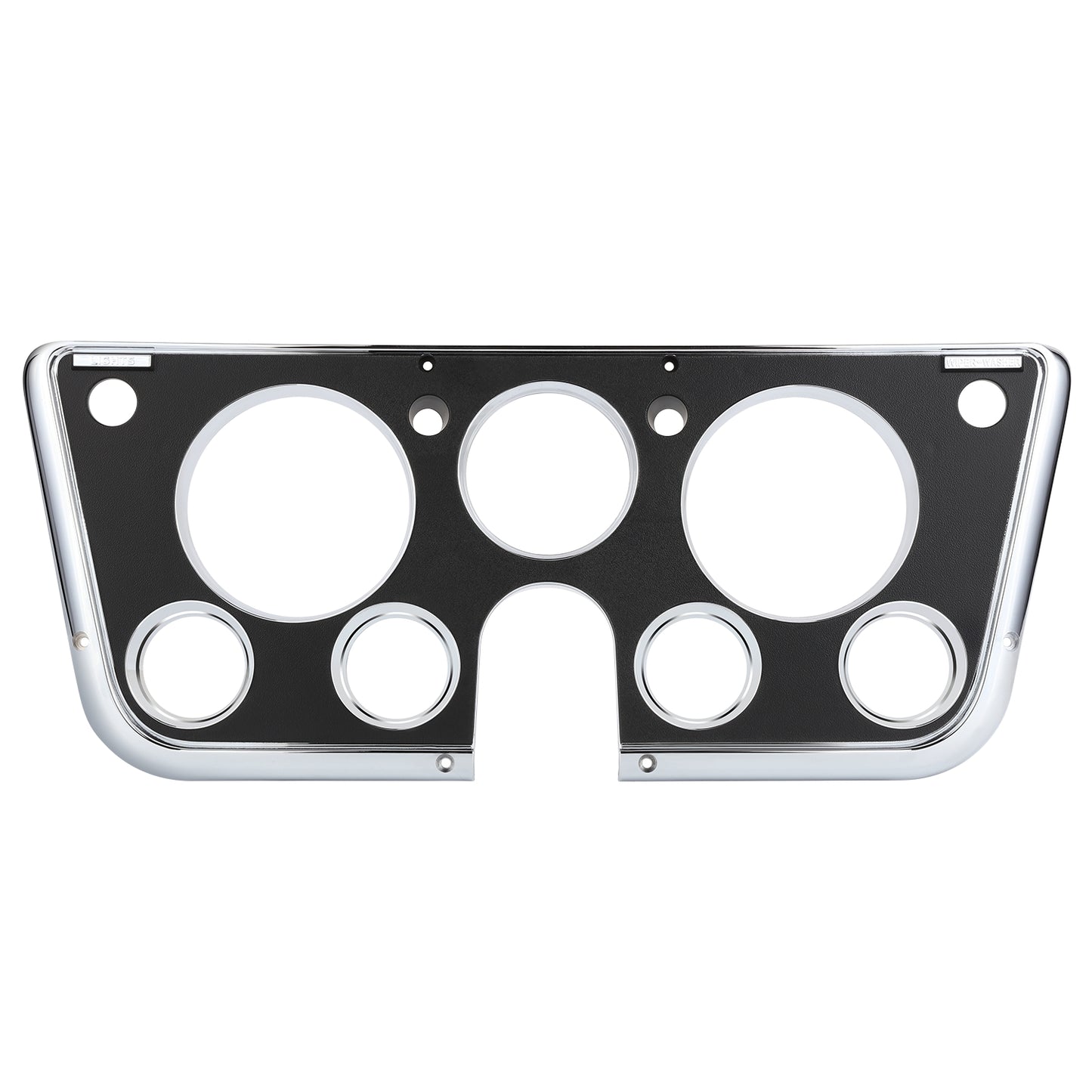 nan DASH BEZEL - 67-72 CHEVY C10 TRUCK - 7 HOLE PLASTIC PART - CHROME / BLACK