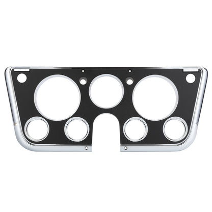 nan DASH BEZEL - 67-72 CHEVY C10 TRUCK - 7 HOLE PLASTIC PART - CHROME / BLACK