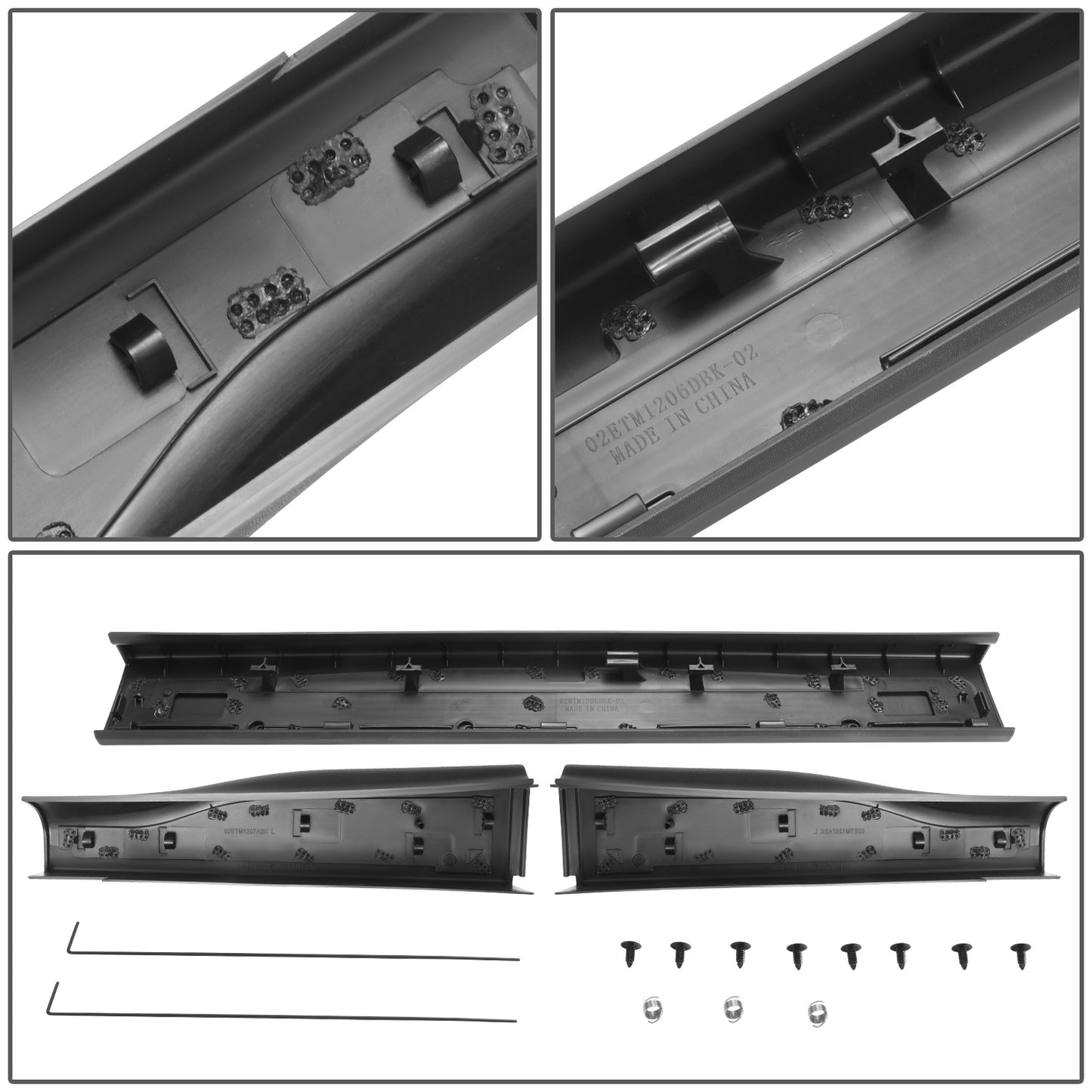 nan TAILGATE MOLDING - FLEXIBLE STEP TRIM - 08-16 F350 F250 FORD SUPER DUTY - 3PCS