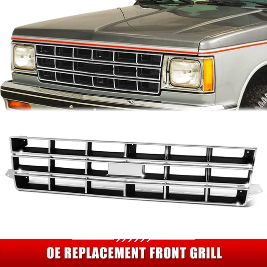 PARRILLA GRILLE - CV S10/SONOMA/JIMMY '82-'93/ GRILLE ASS'Y/ CHROME/BLACK (S10)/ (4WD) (=P/L#GM1200130)//PARTS.NO,GM1200370//OEM NO,14067219