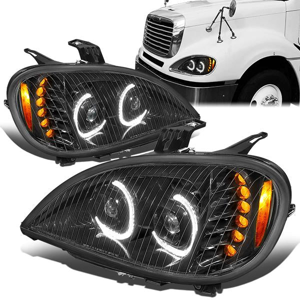 FAROS 04 FREIGHTLINER COLUMBIA (BUILT AFTER 4/04 PRODUCTION DATE) / 05-17 FREIGHTLINER COLUMBIA - LED - PROJECTOR - BLACK HOUSING