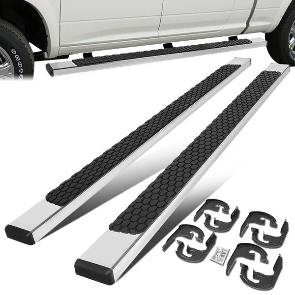 ESTRIBOS 5" - HONEYCOMB STEP PAD - 04-14 FORD F-150 - CREW CAB - CHROME / BLACK