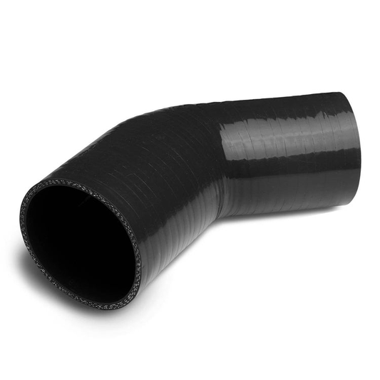 COPLE DE SILICON 3-PLY - 1.50" TO 1.75" REDUCER W/ 45 DEGREE - BLACK - RM7-5