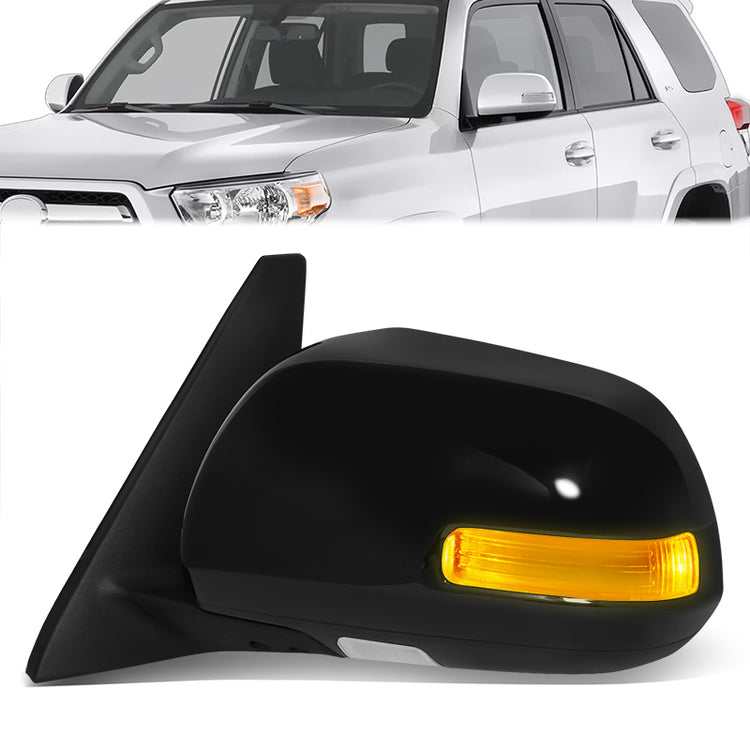 RETROVISOR MIRROR - OE STYLE - TOYOTA 4RUNNER 10-13 - WITH POWER WITH HEATED WITH SIGNAL - DRIVER SIDE - PAINT TO MATCH - BLACK