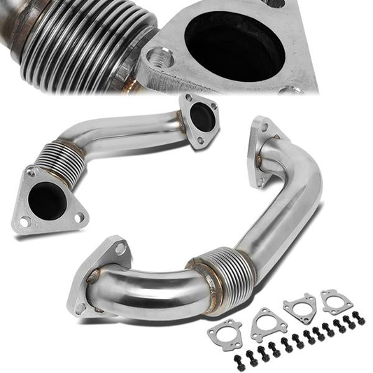 nan TURBO UP PIPE KIT - 01-16 CHEVY SILVERADO 2500HD, 3500HD, GMC SIERRA 2500HD, 3500HD - FITS 6.6L V8 TURBO DIESEL MODELS - REPLACES EGR SYSTEM