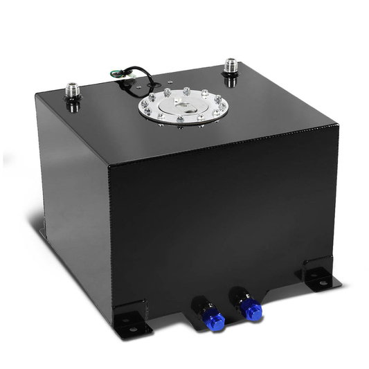 TANQUE DE GASOLINA FUEL CELL - GAS TANK WITH LEVEL SENDER - 8 GALLON - ALUMINUM - POLISHED CAP - BLACK