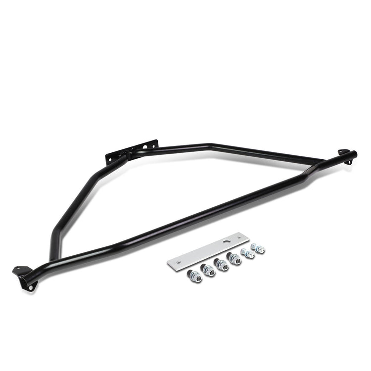 STRUT BAR FRONT UPPER STRUT TOWER BRACE - CHROMOLY - 86-93 FORD MUSTANG GT / LX - BLACK