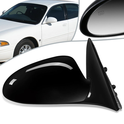 RETROVISOR MIRROR - OEM - 97-05 BUICK CENTURY / 97-04 BUICK REGAL - POWERED - HEATED - PAINTABLE - BLACK - RIGHT