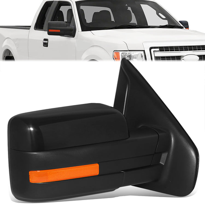 RETROVISOR MIRROR - OE STYLE - FORD F-150 09-10 - WITH POWER WITH HEATED WITH SIGNAL - PASSENGER SIDE - PAINT TO MATCH - BLACK