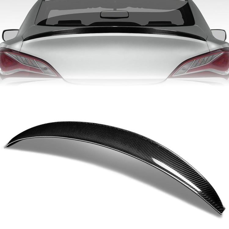 SPOILER CAR TRUNK SPOILER - 10-16 KIA GENESIS - CARBON FIBER BLACK