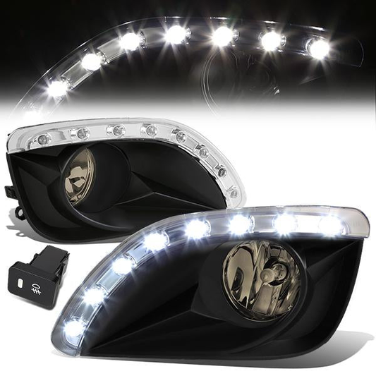 FAROS DE NIEBLA 10-11 TOYOTA CAMRY - LED DRL - W/ SWITCH - H11 BULB - SMOKE