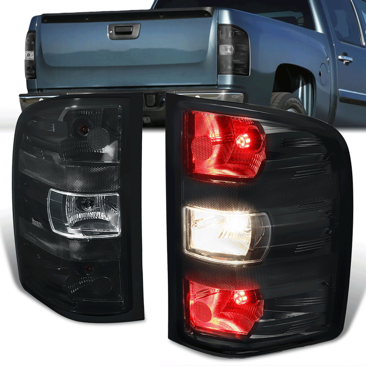 FAROS TRASEROS 07-13 SILVERADO 07-13 - BLACK / SMOKE