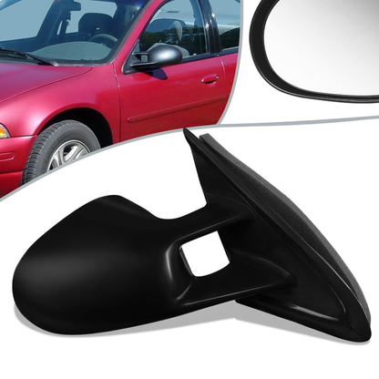 RETROVISOR MIRROR - OEM - 95-00 CHRYSLER CIRRUS / 95-00 DODGE STRATUS / 96-00 PLYMOUTH BREEZE - POWERED - HEATED - PAINTABLE - BLACK - RIGHT