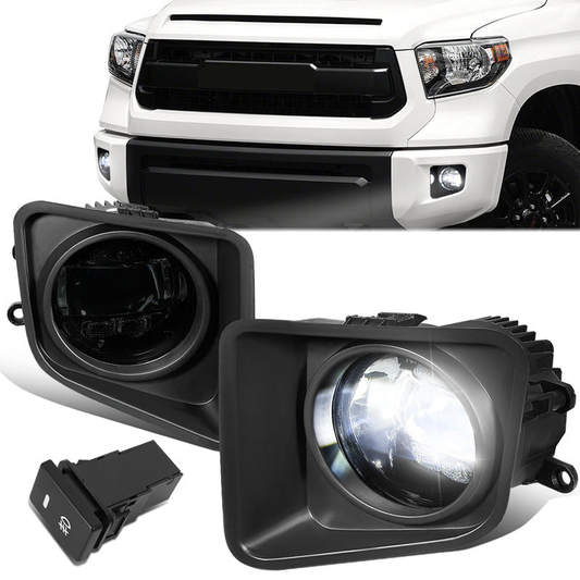 FAROS DE NIEBLA 14-21 TOYOTA TUNDRA - LED PROJECTOR - WITH SWITCH AND BEZEL - SMOKE