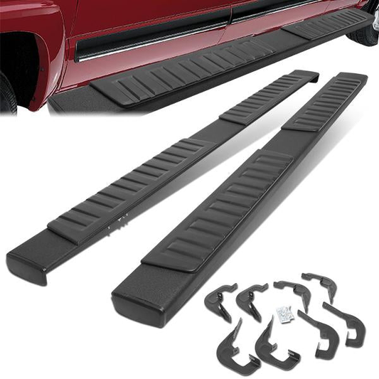 ESTRIBOS 6" - STRAIGHT - 07-18 CHEVY SILVERADO 1500, GMC SIERRA 1500 / 07-19 CHEVY SILVERADO 2500HD, 3500HD, GMC SIERRA 2500HD, 3500HD - DOES NOT FIT DIESEL MODELS EQUIPPED WITH DEF TANK - CREW CAB - BLACK