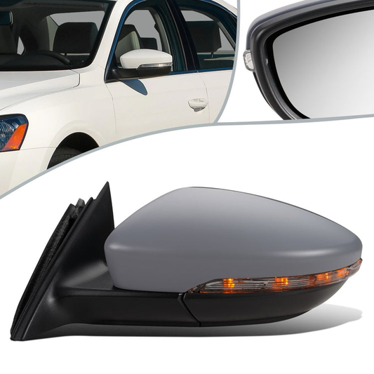 RETROVISOR MIRROR - OEM - 11-15 VOLKSWAGEN PASSAT - POWERED - HEATED - W/ SIGNAL LIGHT - W/ MEMORY - FOLDING - LEFT - GRAY