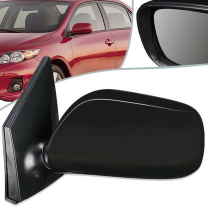 RETROVISOR MIRROR - OEM - 09-13 TOYOTA COROLLA - POWERED - TEXTURED - BLACK - LEFT