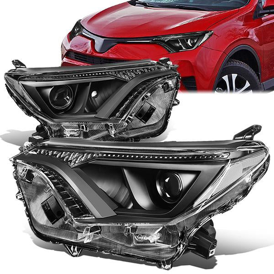 FAROS 16-18 TOYOTA RAV4 - PROJECTOR LOW BEAM - 9012 HIGH / LOW BEAM - BLACK HOUSING / CLEAR CORNER