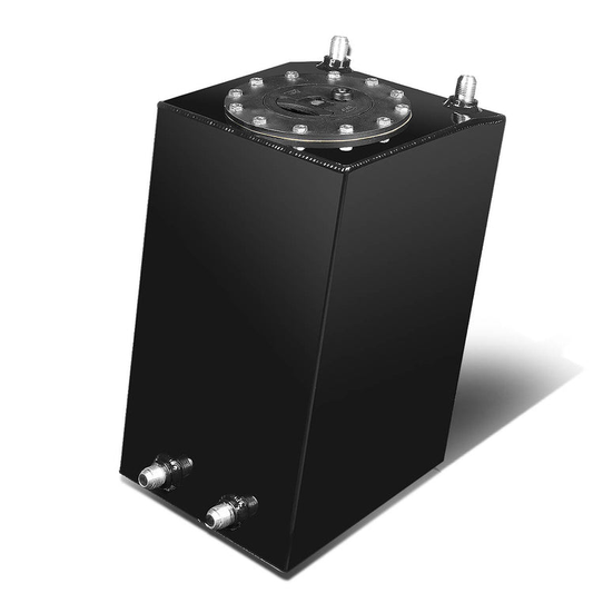 TANQUE DE GASOLINA FUEL CELL - GAS TANK - ALUMINUM  - 3-GALLON - BLACK CAP - BLACK - BOTTOM-FEED