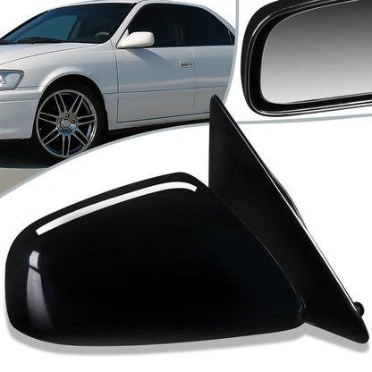 RETROVISOR MIRROR - OEM - 97-01 TOYOTA CAMRY - POWERED - PAINTABLE - BLACK - RIGHT
