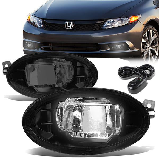 FAROS DE NIEBLA 09-13 HONDA CIVIC / 08-11 ACCORD / 14-17 ODYSSEY - LED - SMOKE