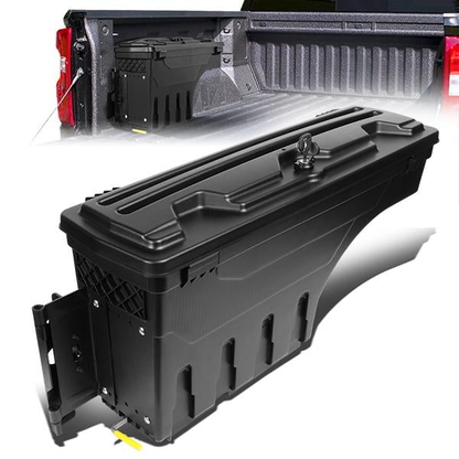 nan TRUCK BED WHEEL WELL BOX - 02-18 DODGE RAM 1500 / 03-18 DODGE RAM 2500, 3500 - FITS MODELS WITH FLEETSIDE TRUCK BEDS / DRILLING IS REQUIRED TO MOUNT BRACKET TO VEHICLE - DRIVER SIDE - BLACK