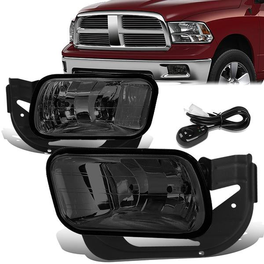 FAROS DE NIEBLA 09-12 DODGE RAM 1500 / 11-18 DODGE RAM 2500, 3500 - WITH SWITCH - SMOKE