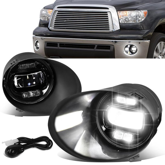 FAROS DE NIEBLA 07-14 TOYOTA TUNDRA - FITS MODELS WITH STEEL BUMPERS ONLY - LED - CLEAR