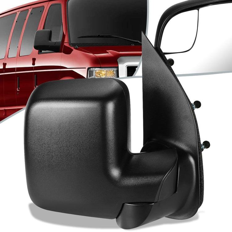 RETROVISOR MIRROR - OEM - 10-14 FORD E-150, E-250, E-350, E-450 / 10-14 FORD ECONOLINE - MANUAL - TEXTURED - BLACK - RIGHT