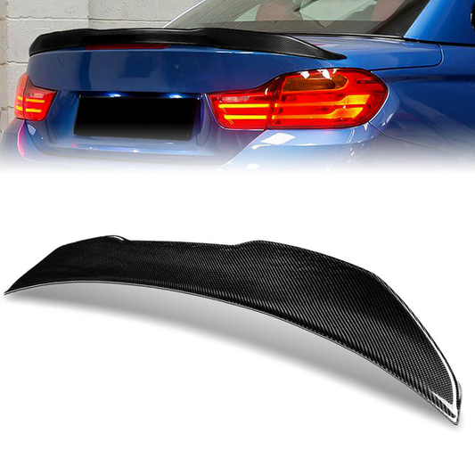SPOILER CAR TRUNK SPOILER - 15-20 BMW M4 - FITS CONVERTIBLE MODELS - CARBON FIBER BLACK