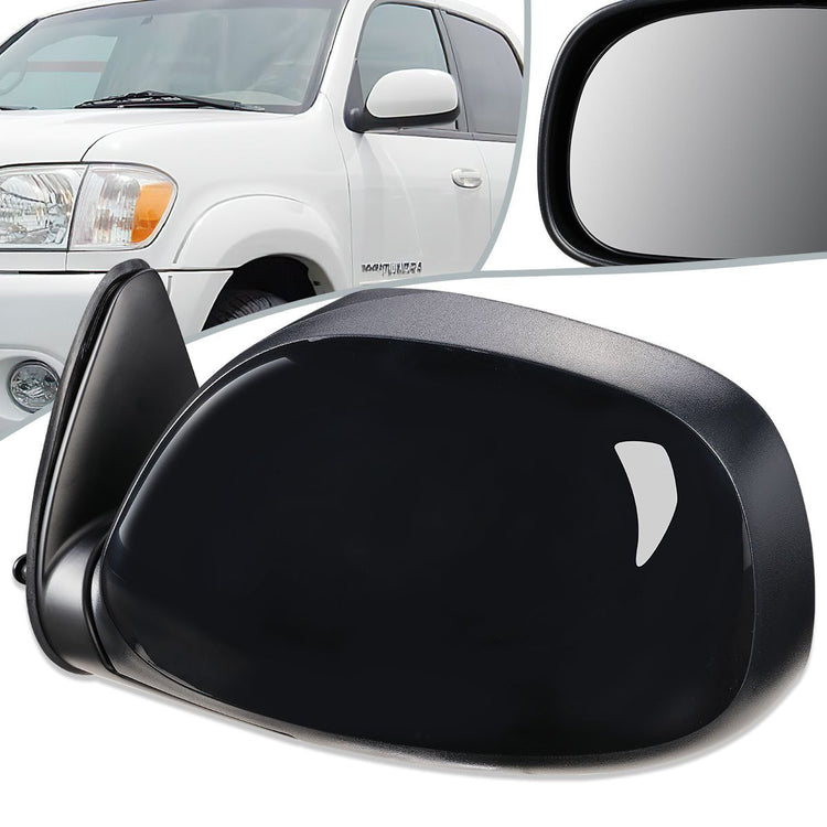 RETROVISOR MIRROR - OEM - 00-06 TOYOTA TUNDRA NON CREW CAB - POWER MIRROR ADJUSTMENT - HEATED - PAINTABLE - BLACK - LEFT