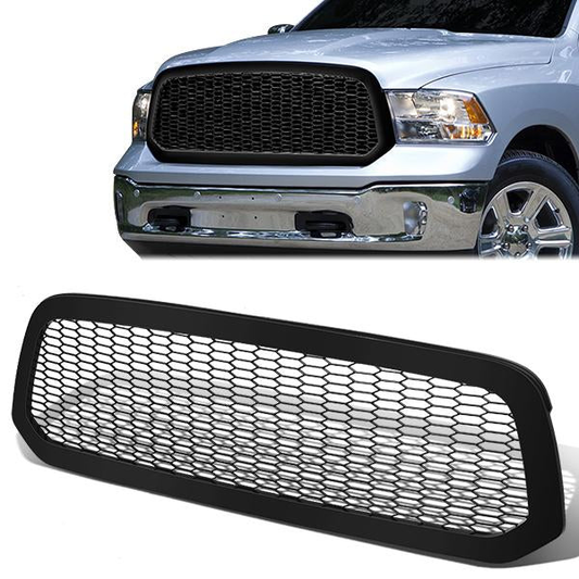 PARRILLA GRILLE - 13-18 DODGE RAM 1500 / 2019 DODGE RAM 1500 CLASSIC - DOES NOT FIT REBEL MODELS - HONEYCOMB MESH - MATTE BLACK
