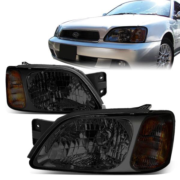 FAROS 00-04 SUBARU LEGACY GT 4-DOOR - SMOKE HOUSING / AMBER CORNER - 9007 LOW BEAM / HIGH BEAM