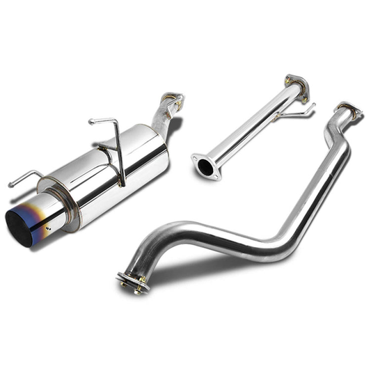 TUBERIA CATBACK CATBACK - 02-06 NISSAN SENTRA - 2.4L 4CYL - SINGLE BURNT TIP - STAINLESS STEEL
