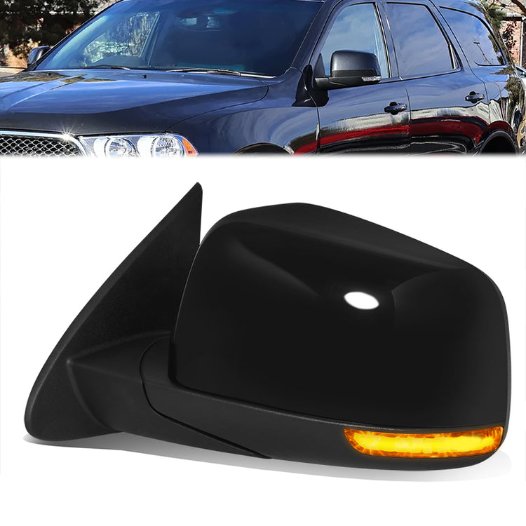RETROVISOR MIRROR - OE STYLE - DODGE DURANGO 12-22 - WITH BLIND SPOT WITH HEATED GLASS WITH TURN SIGNAL WITH MEMORY - DRIVER SIDE - PAINT TO MATCH - BLACK