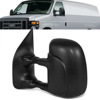 RETROVISOR MIRROR - OE STYLE - FORD E-150 2003-2008 - FORD E-250 2003-2008 - FORD E-350 2003-2008 - FORD E-450 2003-2008 - WITH POWER - DRIVER LEFT SIDE - BLACK