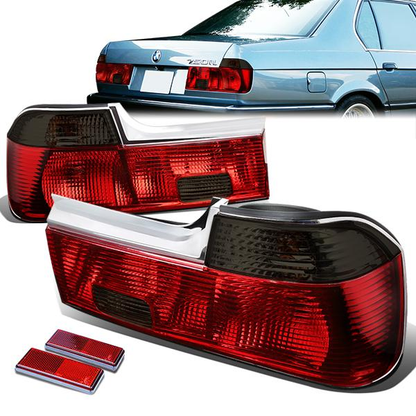FAROS TRASEROS 88-92 BMW 735I / 93-94 BMW 740I , 740IL / 88-94 BMW 750IL - RED / SMOKE