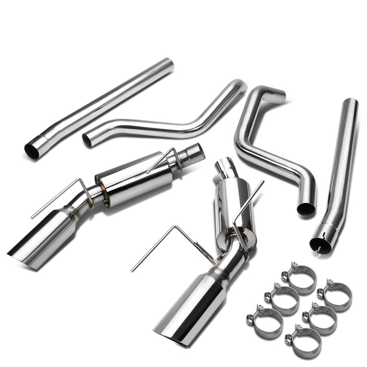 TUBERIA CATBACK CATBACK - 05-09 FORD MUSTANG 4.6L V8 - DUAL TIP - STAINLESS STEEL