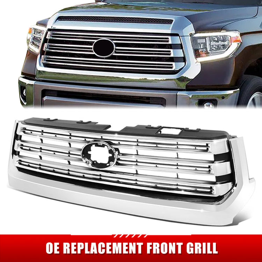 PARRILLA GRILLE - TY TUNDR 14-21/ GRILLE ASS'Y 18-21/ W/TEXTURED  BLACK/ W/CHROME FRAME/ W/CHROME SURROUND
