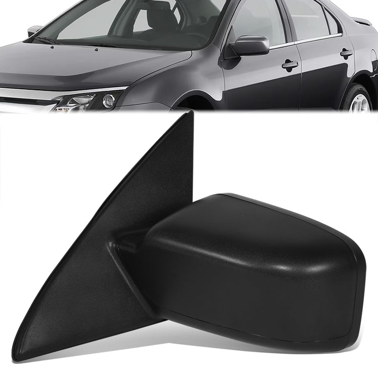 RETROVISOR MIRROR - OE STYLE - FORD FUSION 11-12 - WITH POWER WITH HEATED GLASS WITH BLIND SPOT MIRROR WITH PUDDLE LIGHT WITH TEXTURED COVER - DRIVER SIDE - PAINT TO MATCH - BLACK