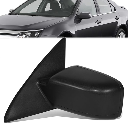 RETROVISOR MIRROR - OE STYLE - FORD FUSION 11-12 - WITH POWER WITH HEATED GLASS WITH BLIND SPOT MIRROR WITH PUDDLE LIGHT WITH TEXTURED COVER - DRIVER SIDE - PAINT TO MATCH - BLACK