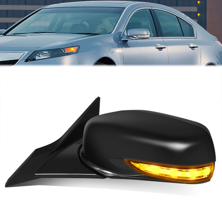 RETROVISOR MIRROR - OE STYLE - ACURA TL 09-14 - WITH POWER WITH HEATED GLASS WITH MEMORY WITH SIGNAL - DRIVER SIDE - PAINT TO MATCH - BLACK