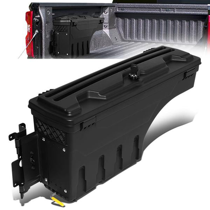 nan WHEEL WELL LOCK BOX - 15-19 CHEVY COLORADO, GMC CANYON - DRILLING IS REQUIRED TO MOUNT TO VEHICLE - W/ LOCK - W/ KEY - DRIVER SIDE - BLACK