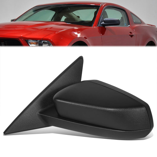 RETROVISOR MIRROR - OE STYLE - FORD MUSTANG 10-12 - WITH POWER WITH BLIND SPOT MIRROR TEXTURED COVER - DRIVER SIDE - PAINT TO MATCH - BLACK