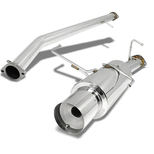 TUBERIA CATBACK CATBACK - 95-98 NISSAN 240SX S15 - SINGLE TIP - STAINLESS STEEL
